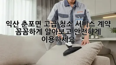 익산 춘포면 고급 청소 서비스 계약: 꼼꼼하게 알아보고 안전하게 이용하세요!